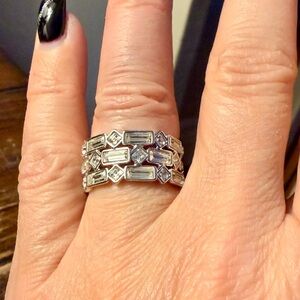 💍🔮Swarovski Silver Crystal Ring🔮💍